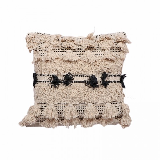 ART ET LUMIERE ΜΑΞΙΛΑΡΙ ΚΑΛΥΜΜΑ COTTON 10456 - Λευκό Ιβουάρ-Μαύρο ART ET LUMIERE ΜΑΞΙΛΑΡΙ ΚΑΛΥΜΜΑ COTTON 10456 - Λευκό Ιβουάρ-Μαύρο