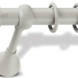 Domus Μεταλλικό Κουρτινόξυλο Φ25mm  Nisyros Μονό 260cm No32  Καφέ Οπάκο/Ice Brown Opaco